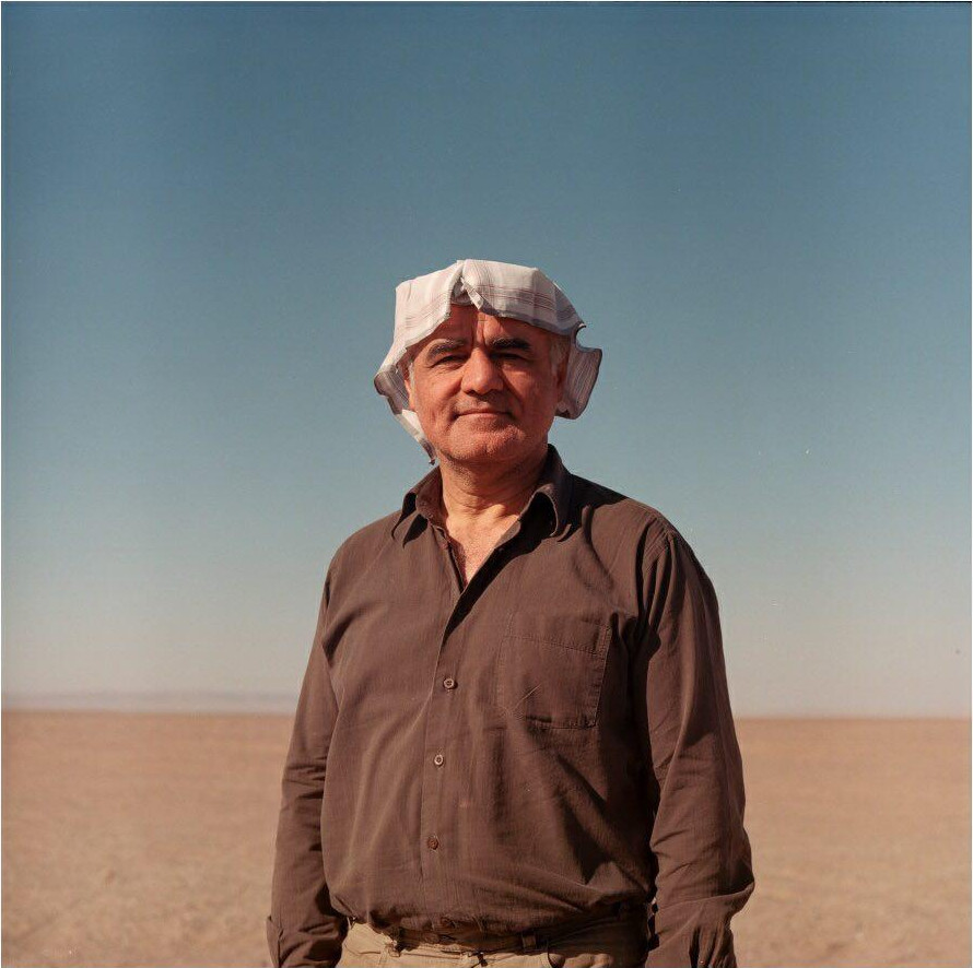 Reza at Gandom Beryan, the hottest spot on earth, in Lut desert in Iran